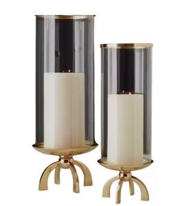 Venta al por mayor de lujo 2 portavelas de metal Hogar y boda eventos Navidad tarros decorativos OEM y ODM aceptado - Product Image 5