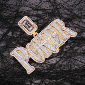 Exquisito colgante de diamante con letra personalizada de moissanita de Plata de Ley 925 con brillo inigualable elegante diseño de Hip Hop - Product Image 2