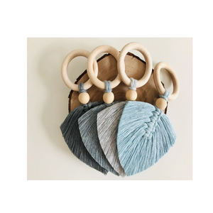 Restaurant Serviette Boucle Bois Perle Chanvre Corde Décoration Creative Perlé Serviette Anneau 3 pcs et taille différente - Product Image 2