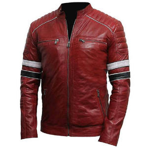 Blouson de moto en cuir coupe-vent unisexe, couleurs personnalisables, pour motard, vente en gros directe usine - Product Image 2