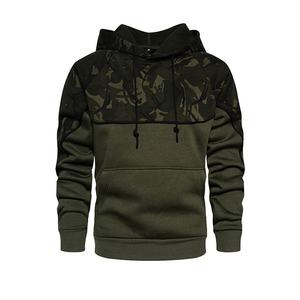 Sudaderas con Capucha Personalizadas al por Mayor para Hombre, Estampado de Camuflaje, Bloques de Color, Estilo Casual, para Correr, de Forro Polar - Product Image 1
