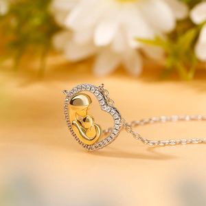 Collier en argent sterling Jeulia Love Is a Great Fire pour mère et bébé - Product Image 6