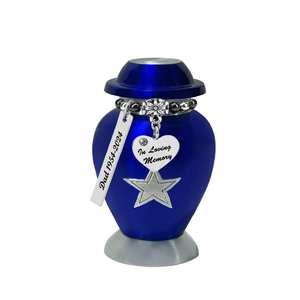 Mini urne étoile du Texas, option de charme d'amour, urne souvenir, mini urne commémorative, urne funéraire personnalisée en aluminium pour les corps humains - Product Image 3