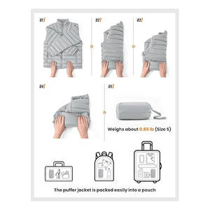 Chaqueta de invierno acolchada con aislamiento empacable ligera para hombre, abrigo hinchado alternativo de plumón resistente al agua de alta calidad - Product Image 3