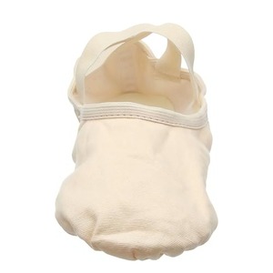 Chaussures de danse de ballet pour femmes en toile beige de meilleure qualité souples et pliables avec reliure élastique semelle en daim fendue cousue à la main - Product Image 3