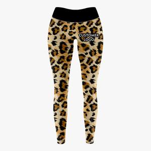 Leggings mi-longs imprimés léopard, ajustés, de compression, pour la salle de sport, respirants, légers, à séchage rapide, écologiques - Product Image 1