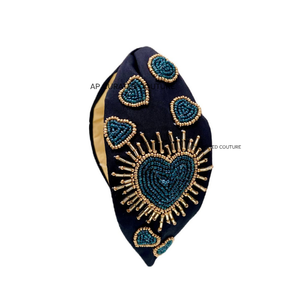 ผ้าโพกหัวปักลายใบไม้ประดับลูกปัดแก้วสไตล์อินเทรนด์ผ้าโพกหัว - Product Image 5