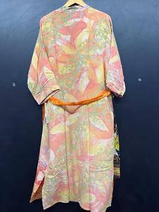 Robe Kimono en Crêpe de Soie pour Femme, Style Sari Indien Fait Main, Luxe Léger, Bohème, Ouverte sur le Devant, Taille Élastique, Tenue d'Été Décontractée - Product Image 6
