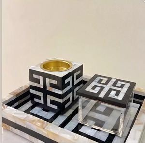 Ensemble cadeau Mabkhara incrusté de nacre de qualité supérieure Brûleur d'encens MOP Bakhoor Idéal pour les festivals arabes et l'atmosphère domestique - Product Image 3