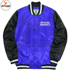 Veste d'université en Satin personnalisée de haute qualité, veste d'université en Satin sur mesure, veste d'université de base-ball en Satin - Product Image 4