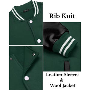 Chaquetas Varsity Personalizadas Unisex para Adultos, Hombres, Estilo Casual Premium, con Capucha, Cuello Alto, Impermeables, Transpirables, Venta al Por Mayor - Product Image 3