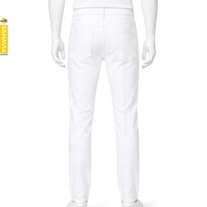 SAMAVIA Jeans de Mezclilla de Algodón Blanco para Hombre, Tela Elástica de Primera Calidad, Fabricante Mayorista OEM ODM - Product Image 2