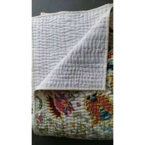 Mantas Reversibles de Algodón Indio Kantha de 60 x 90 Pulgadas Aproximadamente, Edredón Bordado con Parches para Uso en la Cama del Hogar, Juego de 5 Piezas - Product Image 2