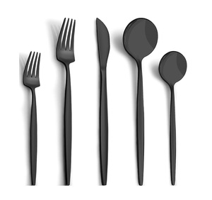 Ensemble de couverts en acier inoxydable pour restaurant de mariage, 5 pièces, couverts en acier inoxydable, cuillères, fourchettes, couteaux, ensemble de couverts de Noël - Product Image 3