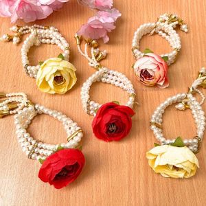 Traditional Designer Pattern Bangles Beautiful Moti Work and Big Flower Pattern Design Give Away Bangles for Haldi Mehndi Favor - Product Image 5