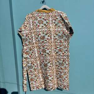 Women's Winter <b>Quilted</b> Long Jacket Wholesale Indian Cotton <b>Velvet</b> Kantha Style Handmade Hand Block Print Eco-Friendly Breathable - Product Image 4