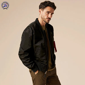 แจ็กเก็ตบอมเบอร์เข้ารูปลำลองของผู้ชายมีคอตั้งและตกแต่งโลโก้ - Product Image 2