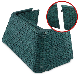 Falda para Árbol de Navidad de Ratán Verde Elegante, Tejida a Mano, Decoración Navideña, Fabricante OEM ODM, Venta al por Mayor - Product Image 3