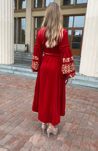 Vestido bordado de Ucrania floral bordado al por mayor de Ucrania para las mujeres - Product Image 5