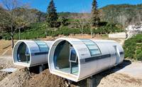 Maisons modulaires préfabriquées directes d'usine de capsule de l'espace de famille micro pour l'assemblée rapide et la vie verte