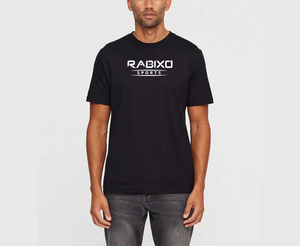 Men's Regular Fit Regular Sleeve O-Neck Cotton/Polyester Quick Dry Breathable High Street Style <b>Black</b> <b>T</b>-<b>Shirt</b> - Product Image 2