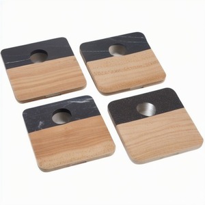 Posavasos de madera redondos hexagonales con logotipo de impresión personalizado a precio de fábrica, posavasos de piedra para mesa de tejido de sublimación de cerveza ecológicos para bebidas - Product Image 2