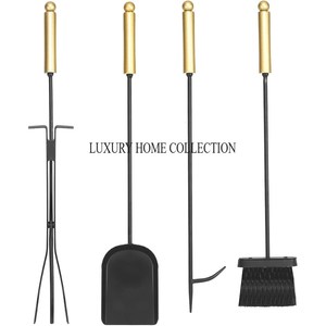 Ensemble d'outils pour foyer en acier au carbone ultra-résistant avec résistance aux hautes températures et design ergonomique pour un contrôle du feu sans effort - Product Image 6