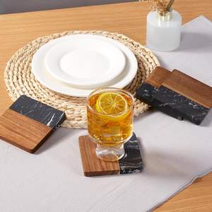 Ensemble de 4 sous-verres carrés en céramique classiques - Réutilisables, durables et écologiques - Product Image 4