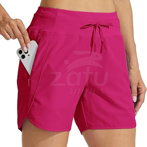 กางเกงขาสั้นผ้าฝ้ายสีทึบมีกระเป๋าสำหรับผู้หญิงกางเกงขาสั้นสไตล์2025โลโก้กำหนดเองได้ - Product Image 1