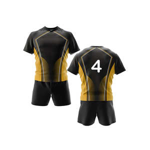 Maillot de rugby personnalisé de haute qualité à manches courtes, ensemble uniforme sublimé pour hommes et femmes, vente en gros - Product Image 1