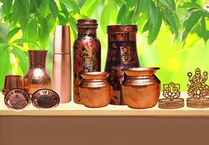 ขวดทองแดงทำมือจาก Vedela Naturals เป็นมิตรกับสิ่งแวดล้อม ความจุขนาดใหญ่ สำหรับเครื่องดื่มแบบดั้งเดิมของอินเดีย สไตล์ชนบท - Product Image 4