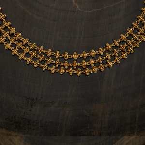 Silver Temple <b>Necklace</b> 177213 Gold Plated Religious Ethnic Style Chains for Wedding & Gift - Product Image 3