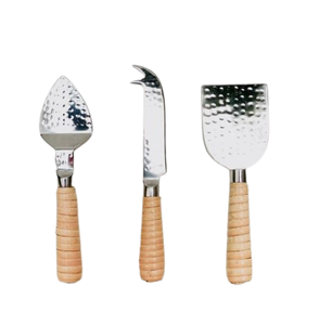 Juego de cuchillos para queso chapados en oro, herramientas de cocina, juego de queso de acero inoxidable, juego de utensilios para queso con mango final - Product Image 4