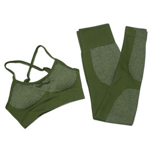 Conjunto de Gimnasio Profesional sin costuras, ropa de Fitness, sujetador y mallas de 2 piezas, conjunto de entrenamiento para mujer, traje de Yoga - Product Image 1