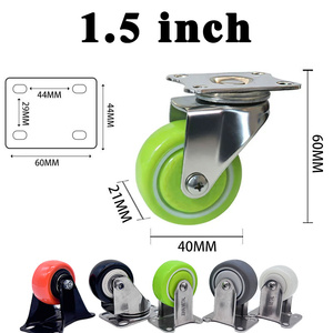 工場価格 2インチTPRキャスター 1.5インチ レストラン用トロリーカートキャスター 小型家具用ホイール - Product Image 2