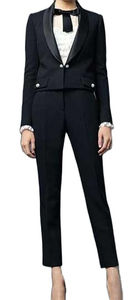 Conjunto de pantalones Blazer ajustados transpirables largos para mujer de último diseño con cierre de un solo botón Ropa de oficina formal e informal - Product Image 6