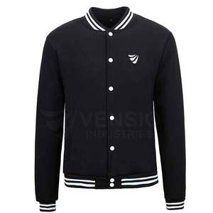 High Quality <b>Men's</b> Slim Fit Letterman <b>Jacket</b> Custom Made Breathable Stand Collar New Arrival Wholesale Lettermen <b>Jackets</b> - Product Image 1