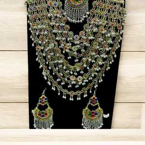 Conjuntos de joyería afgana hechos a mano más vendidos para mujer conjunto de collar de novia largo para boda y fiesta último modelo en línea - Product Image 3