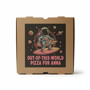 Custom Design Personalized Eco-Friendly Kraft Paper Pizza <b>Box</b> with Brand Logo for Pizzeria <b>Takeaway</b> Shops & Event Catering - Product Image 3