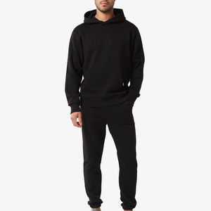 Ensemble de survêtement pour homme au design nouveau, sweat à capuche à col cheminée, pantalon cargo en polyester respirant, coupe régulière, survêtement pour homme - Product Image 1