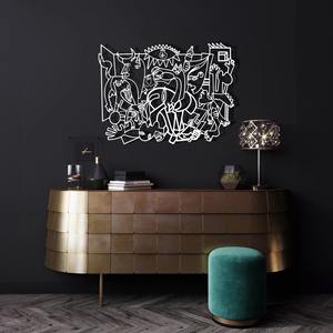 Majestic Tiger Face Metal Wall <b>Art</b> Decor Handcrafted Iron Sculpture Stylish Decorative Accent for Living Room Bedroom - Product Image 5