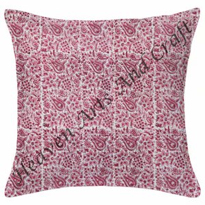 100% Cotton Block Print Customized <b>Cushion</b> <b>Cover</b> Decorative Indian Ethnic Series Colorful Floral Ethnic <b>Cushion</b> <b>Cover</b> - Product Image 1