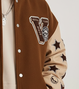 Veste universitaire personnalisée OEM Blouson bombardier Letterman de haute qualité pour hommes avec patchs de broderie - Product Image 3