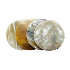 Posavasos de té de cuerno de búfalo cuadrado, posavasos con incrustaciones de cuerno y hueso de forma redonda y personalizada de la más alta calidad para Hotel y restaurante - Product Image 4