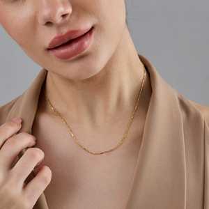 14K Gold 18K Gold Plated 92.5 Silver <b>Rope</b> Box Snake <b>Chain</b> Ball Pattern Religious Style Rhodium Gold Plated Pearl Stone-Pearl - Product Image 2