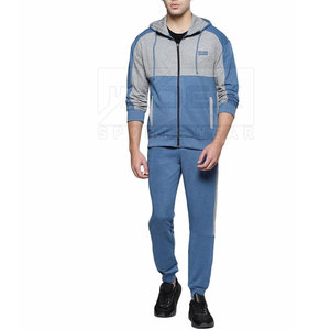 Survêtement 100% coton à manches longues pour hommes, vêtements d'entraînement de haute qualité, vêtements de sport, vêtements de fitness d'hiver de grande taille à bas prix, OEM, vente en gros - Product Image 1
