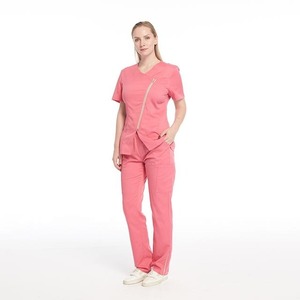 Mejor venta de moda Spandex médico Scrub enfermera conjuntos fabricación personalizada Hospital uniforme túnica traje para mujeres enfermera - Product Image 1