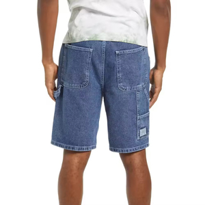 Pantalones desgastados negros rectos de alta calidad, ropa de calle informal para hombres, pantalones cortos holgados para hombres - Product Image 2