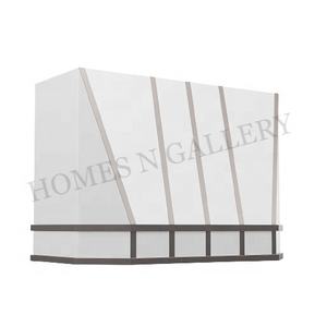 Gran Campana Extractora de Acero Inoxidable Negra Personalizada para Restaurante, Montada en la Pared con Correas de Latón y Cubierta Remachada - Product Image 6