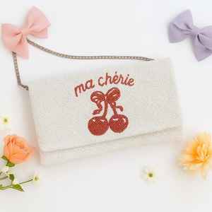 Amore Beaded <b>Clutch</b>, Romantic Beaded <b>Bag</b>, Love Purse, Aesthetic <b>Pink</b> <b>Clutch</b>, Elegant Valentine <b>Bags</b>, Cute Date Night Purseft - Product Image 4